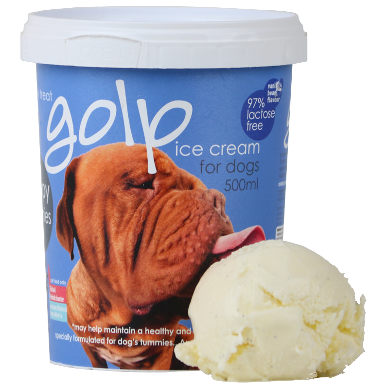 Ice Cream for Dogs - Australian Ice Cream Vanilla Bean Tub 500ml - Protein and Probiotic goodness
