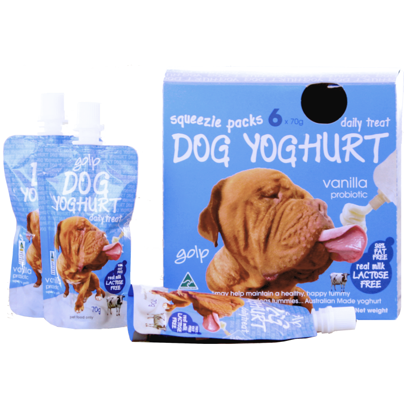 Australian Vanilla Yoghurt 6 pack x 70g Pouches w GUT HEALTH PROBIOTICS